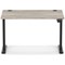Air Lite 1200mm Height Adjustable Office Desk, Black Leg, Grey Oak