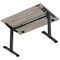 Air Lite 1200mm Height Adjustable Office Desk, Black Leg, Grey Oak