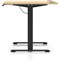 Air Lite 1200mm Height Adjustable Office Desk, Black Leg, Maple