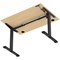 Air Lite 1200mm Height Adjustable Office Desk, Black Leg, Maple