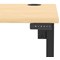 Air Lite 1200mm Height Adjustable Office Desk, Black Leg, Maple