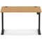 Air Lite 1200mm Height Adjustable Office Desk, Black Leg, Oak