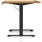 Air Lite 1200mm Height Adjustable Office Desk, Black Leg, Oak