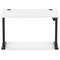 Air Lite 1200mm Height Adjustable Office Desk, Black Leg, White