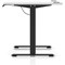Air Lite 1200mm Height Adjustable Office Desk, Black Leg, White