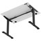 Air Lite 1200mm Height Adjustable Office Desk, Black Leg, White