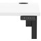 Air Lite 1200mm Height Adjustable Office Desk, Black Leg, White
