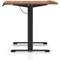 Air Lite 1200mm Height Adjustable Office Desk, Black Leg, Walnut