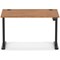Air Lite 1200mm Height Adjustable Office Desk, Black Leg, Walnut