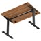 Air Lite 1200mm Height Adjustable Office Desk, Black Leg, Walnut