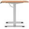 Air Lite 1200mm Height Adjustable Office Desk, Silver Leg, Beech