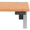 Air Lite 1200mm Height Adjustable Office Desk, Silver Leg, Beech