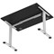 Air Lite 1200mm Height Adjustable Office Desk, Silver Leg, Black