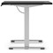 Air Lite 1200mm Height Adjustable Office Desk, Silver Leg, Black