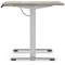 Air Lite 1200mm Height Adjustable Office Desk, Silver Leg, Grey Oak