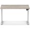 Air Lite 1200mm Height Adjustable Office Desk, Silver Leg, Grey Oak