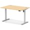 Air Lite 1200mm Height Adjustable Office Desk, Silver Leg, Maple