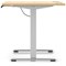 Air Lite 1200mm Height Adjustable Office Desk, Silver Leg, Maple