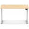 Air Lite 1200mm Height Adjustable Office Desk, Silver Leg, Maple