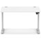 Air Lite 1200mm Height Adjustable Office Desk, Silver Leg, White