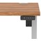 Air Lite 1200mm Height Adjustable Office Desk, Silver Leg, Walnut