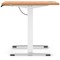 Air Lite 1200mm Height Adjustable Office Desk, White Leg, Beech