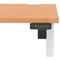 Air Lite 1200mm Height Adjustable Office Desk, White Leg, Beech