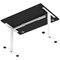 Air Lite 1200mm Height Adjustable Office Desk, White Leg, Black
