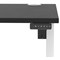 Air Lite 1200mm Height Adjustable Office Desk, White Leg, Black