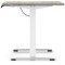 Air Lite 1200mm Height Adjustable Office Desk, White Leg, Grey Oak