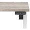 Air Lite 1200mm Height Adjustable Office Desk, White Leg, Grey Oak