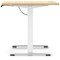 Air Lite 1200mm Height Adjustable Office Desk, White Leg, Maple