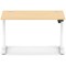 Air Lite 1200mm Height Adjustable Office Desk, White Leg, Maple