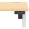 Air Lite 1200mm Height Adjustable Office Desk, White Leg, Maple