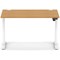 Air Lite 1200mm Height Adjustable Office Desk, White Leg, Oak