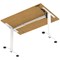 Air Lite 1200mm Height Adjustable Office Desk, White Leg, Oak