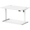 Air Lite 1200mm Height Adjustable Office Desk, White Leg, White