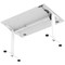 Air Lite 1200mm Height Adjustable Office Desk, White Leg, White