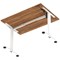 Air Lite 1200mm Height Adjustable Office Desk, White Leg, Walnut