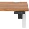 Air Lite 1200mm Height Adjustable Office Desk, White Leg, Walnut