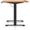 Air Lite 1400mm Height Adjustable Office Desk, Black Leg, Beech