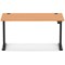 Air Lite 1400mm Height Adjustable Office Desk, Black Leg, Beech