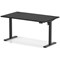 Air Lite 1400mm Height Adjustable Office Desk, Black Leg, Black