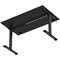 Air Lite 1400mm Height Adjustable Office Desk, Black Leg, Black