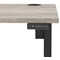 Air Lite 1400mm Height Adjustable Office Desk, Black Leg, Grey Oak