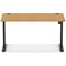 Air Lite 1400mm Height Adjustable Office Desk, Black Leg, Oak