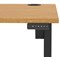 Air Lite 1400mm Height Adjustable Office Desk, Black Leg, Oak