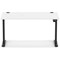 Air Lite 1400mm Height Adjustable Office Desk, Black Leg, White
