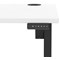 Air Lite 1400mm Height Adjustable Office Desk, Black Leg, White