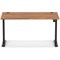 Air Lite 1400mm Height Adjustable Office Desk, Black Leg, Walnut